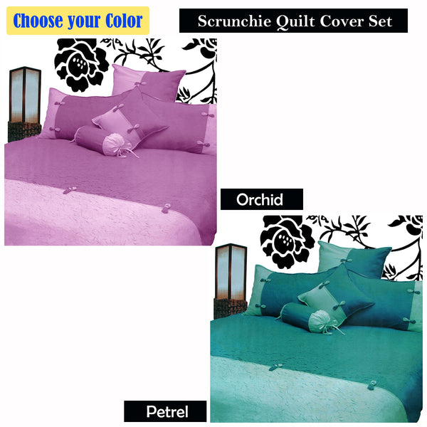 Phase 2 Scrunchie Orchid Quilt Cover - Queen Size 