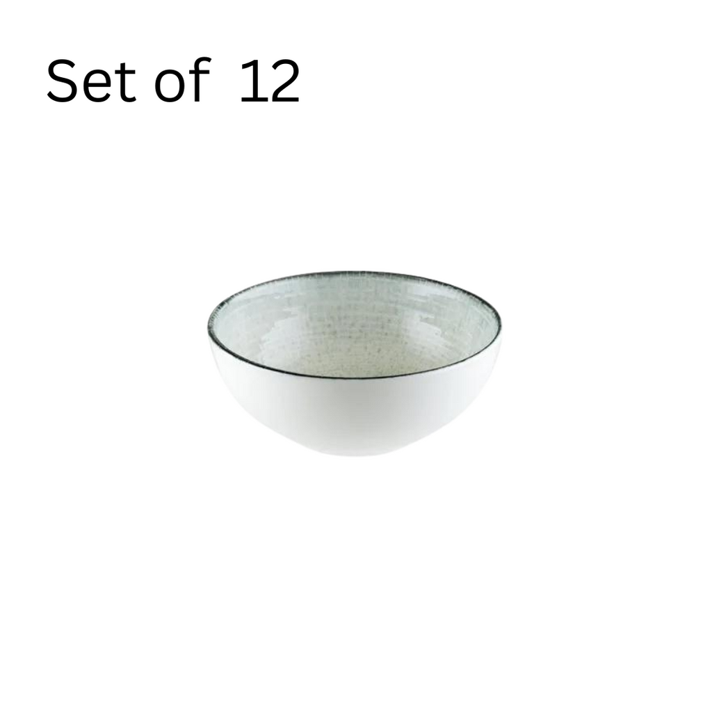 Bonna Maze Round Deep Bowl 130x60mm. Stylish and colorful round, deep serving bowl with a unique maze design. Lightweight for easy handling by staff.