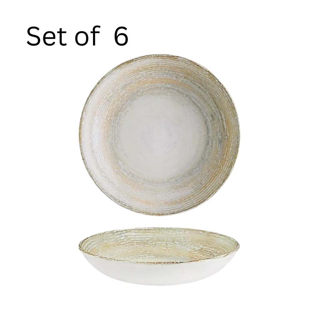 BONNA PATERA ROUND COUPE BOWL 230x50mm - A stunning bowl inspired by golden beaches, perfect for a mystical touch to your food presentation.