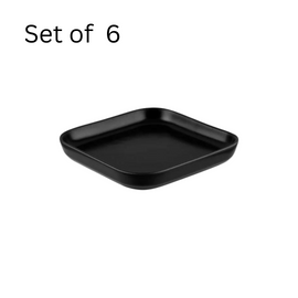 BONNA NOTTE SQUARE DISH 190mm, 250ml. Large, black porcelain square dish, ideal for serving main courses, salads, or sharing platters. Inspired by the night sky collection.