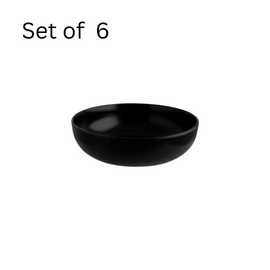 BONNA NOTTE ROUND BOWL 180mm. Black porcelain round bowl, ideal for serving soups, salads, or pasta dishes. Inspired by the night sky collection.