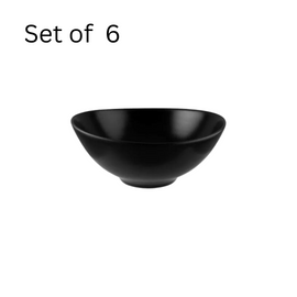 BONNA NOTTE AGORA ROUND BOWL 190mm, 1.04L. Large, black porcelain round bowl, ideal for serving generous portions of pasta, salads, or family meals. Inspired by the night sky collection.