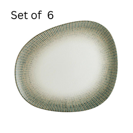 BONNA SWAY VAGO COUPE PLATE 330mm. Extra-large, 33cm black coupe plate with a beautiful organic woven texture. Ideal for sharing platters, family-style meals, or large presentations. Scratch and craze resistant.