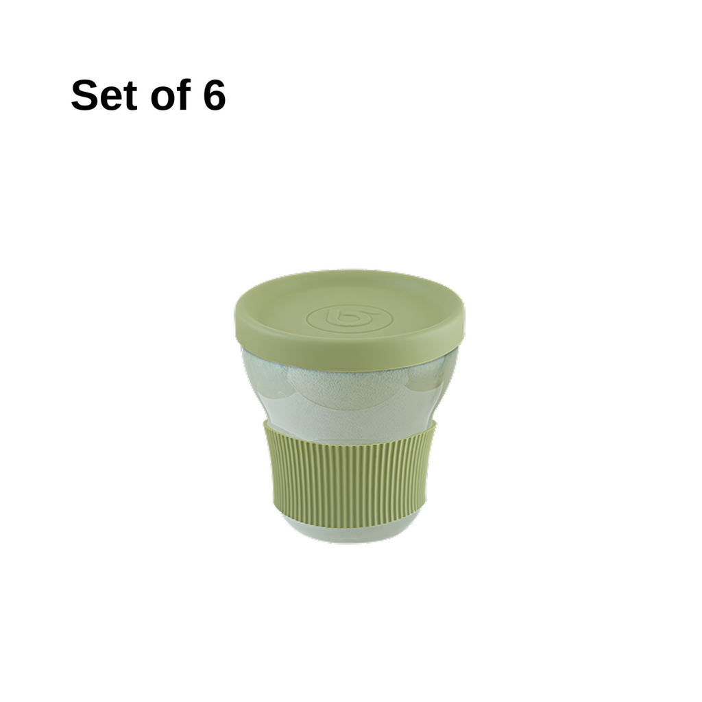 BONNA SAGE SOFTLINE MUG w/COVER & HDL 300ml (SAGSFT300MUG-S) (Set of 6 )