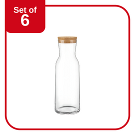 AQUARIA CARAFE CORK LID 1.1lt CLEAR (1.25160.MSA) (Set of 6 )