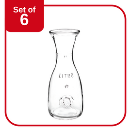 BORMIOLI ROCCO MISURE CARAFE 1.0lt CLEAR (1.84179) (Set of 6 )