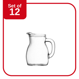 BORMIOLI ROCCO BISTROT JUG 0.6lt CLEAR (1.46150) (Set of 12 )