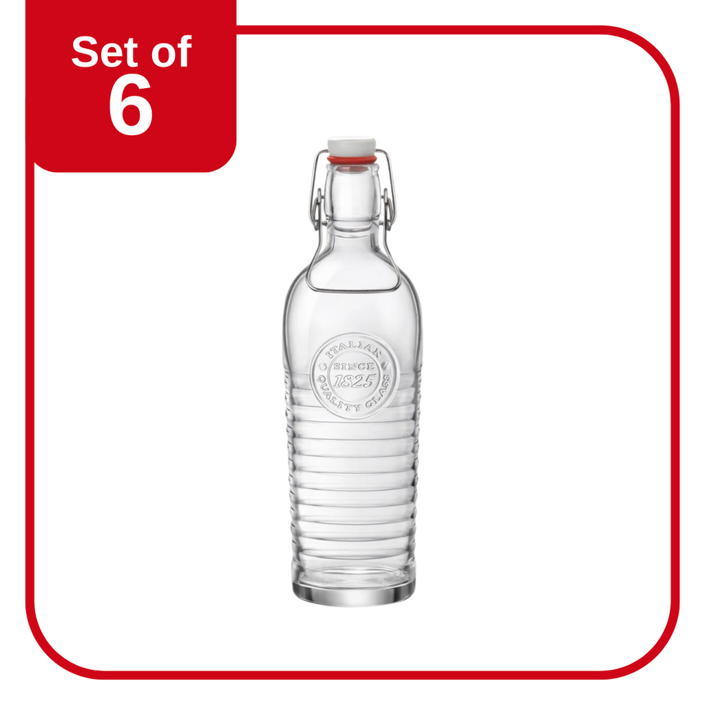 BORMIOLI ROCCO OFFICINA1825 BOTTLE 1.16lt CLEAR (5.40621) (Set of 6 )