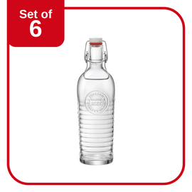 BORMIOLI ROCCO OFFICINA1825 BOTTLE 1.16lt CLEAR (5.40621) (Set of 6 )