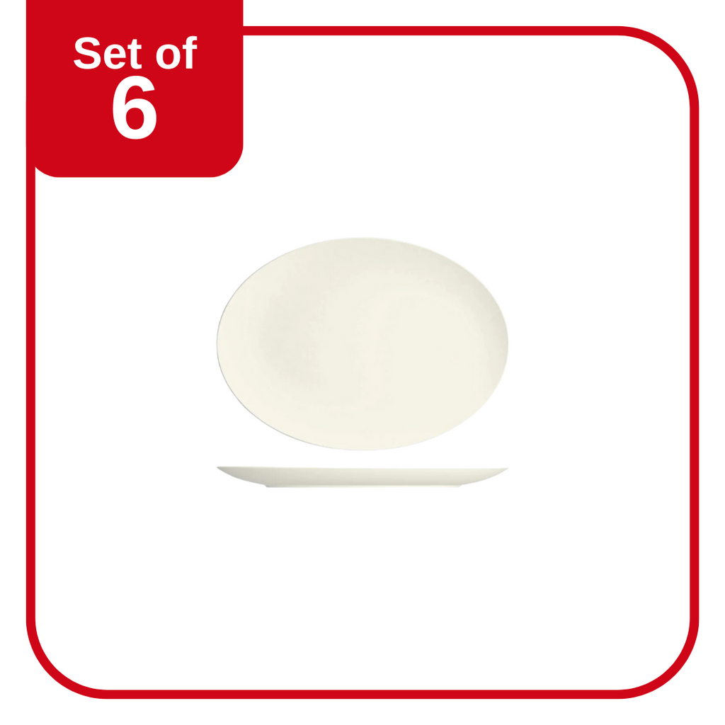 Bauscher Purity Porcelain Oval Platter with Rim 330x240mm | King of Knives e-store