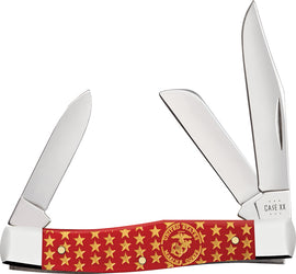 Case Cutlery Usmc¬   Embellished Smooth Red