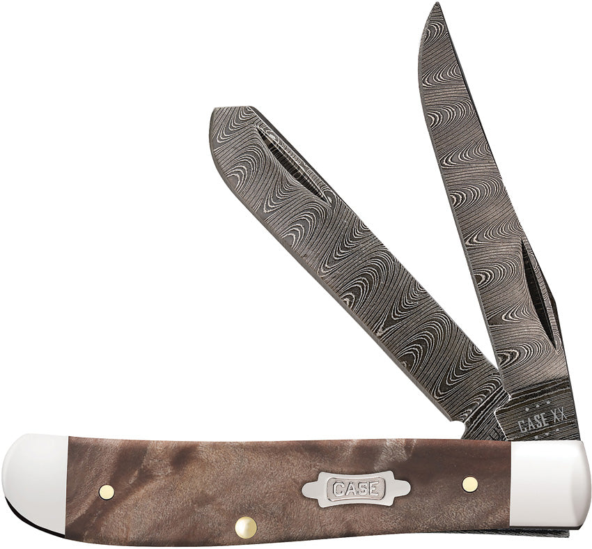 Case Cutlery Mini Trapper Damascus Maple