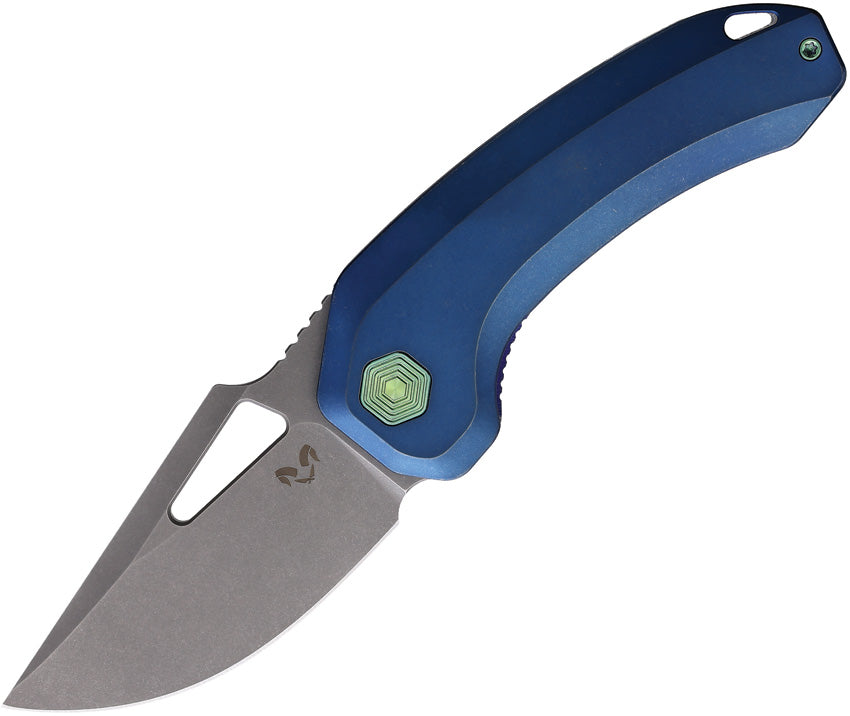 Damned Designs Djinn XL Linerlock Blue Ti