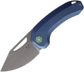 Damned Designs Anzu XL Linerlock Blue Ti