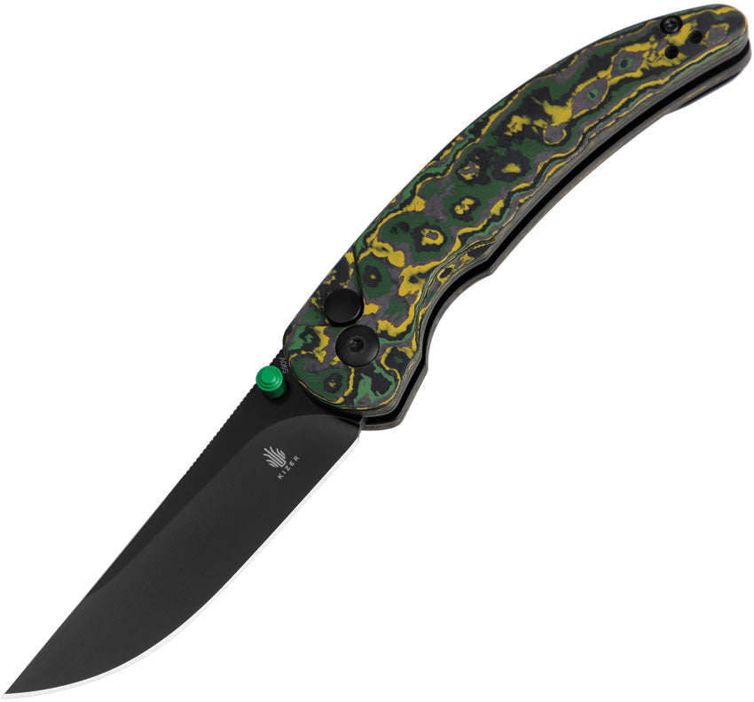 Kizer Cutlery Chili Pepper Button Lock Toxic