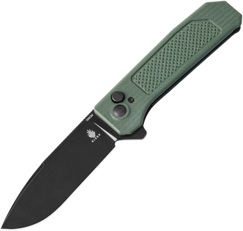 Kizer Cutlery Brat Button Lock OD G10