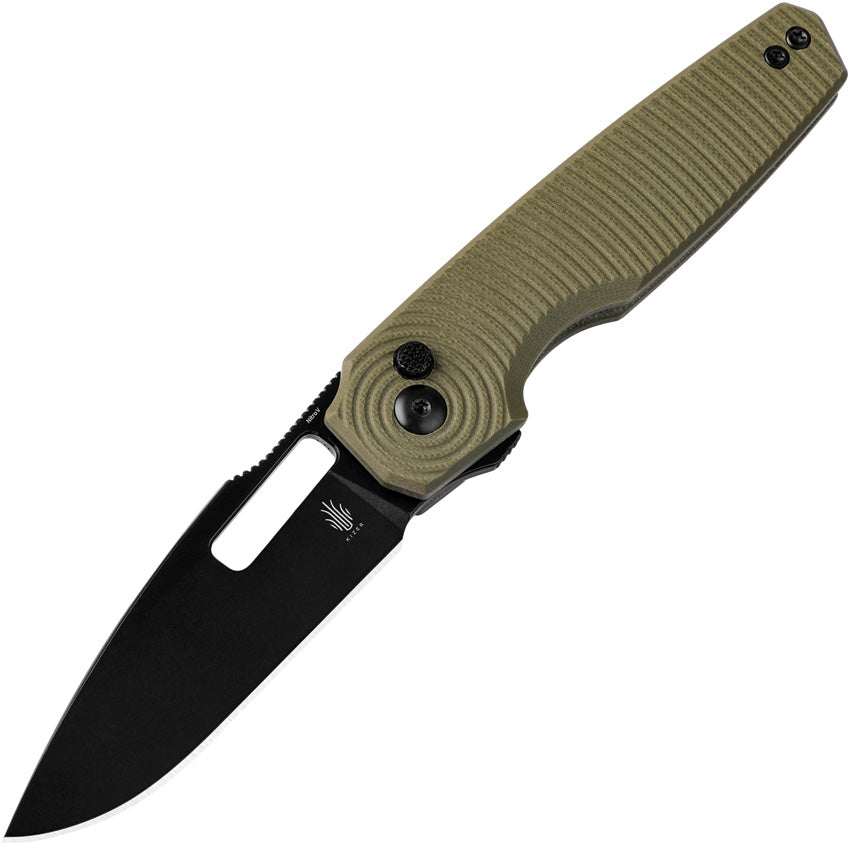 Kizer Cutlery Dogfish Button Lock OD G10