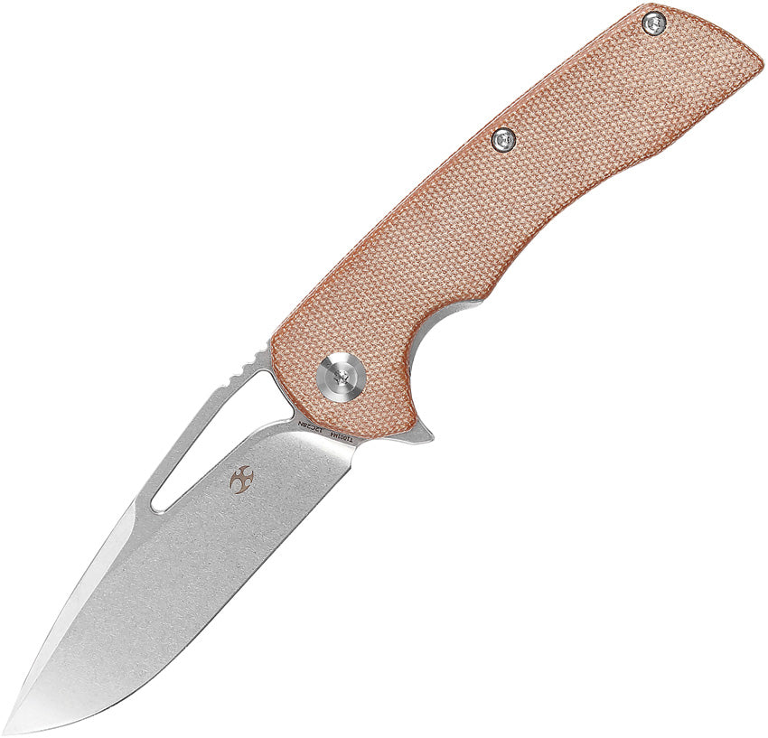 Kansept Knives Kryo Framelock Brown Micarta