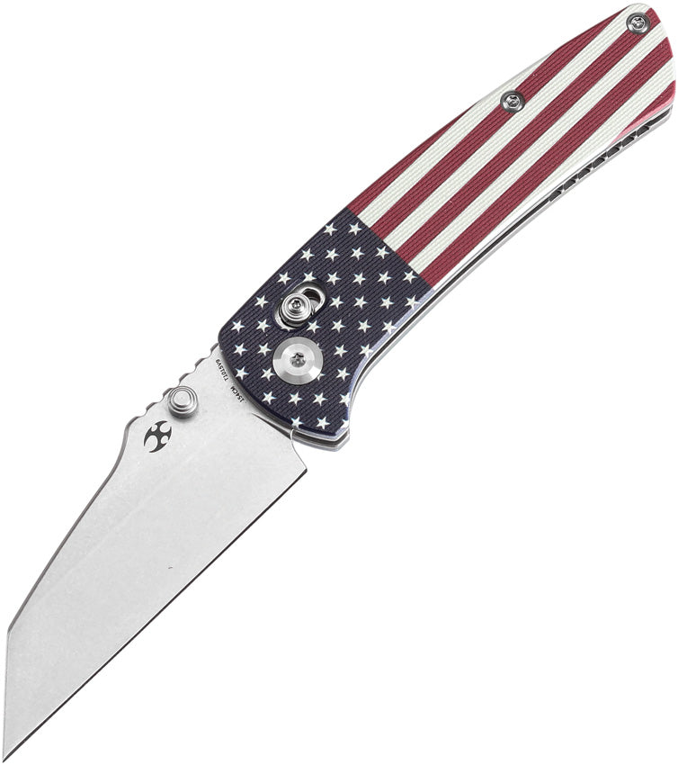 Kansept Knives Main Street - Jade with USA Flag