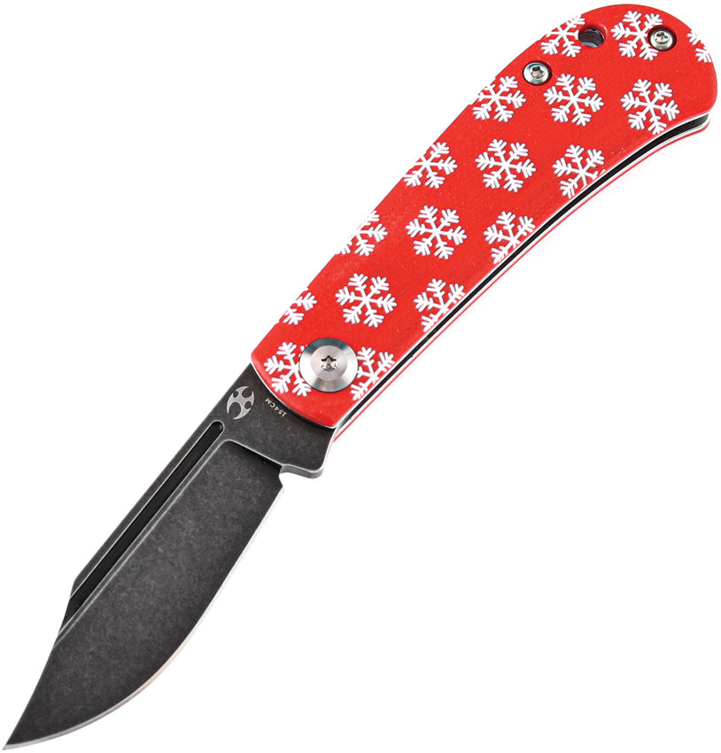 Kansept Knives Bevy Folder Red Snowflake