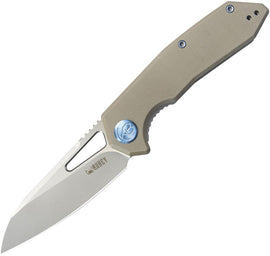 Kubey Vagrant Linerlock Tan G10