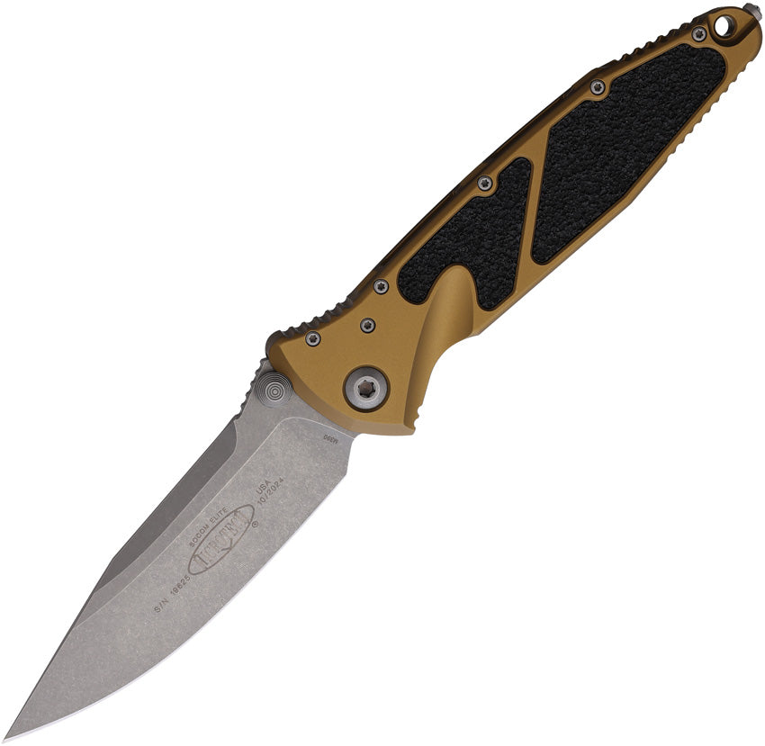 Microtech Socom Elite T/E Linerlock Tan