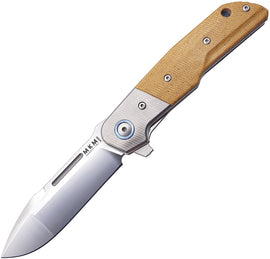 MKM-Maniago Knife Makers Clap Linerlock Natural Micarta