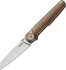 MKM-Maniago Knife Makers Miura Button Lock Ti Bronze