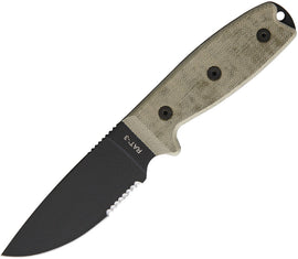 Ontario RAT-3 Serrated w/Nylon Sheath