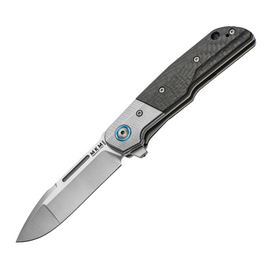 Carbon fiber handle with titanium bolsters MKM-MANIAGO CLAP Linerlock pocket knife
