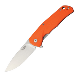 Orange G10 handle LIONSTEEL TRE Framelock pocket knife