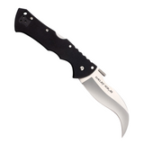 Black G10 handle Cold Steel Black Talon lockback pocket knife with talon blade