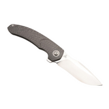 Alliance Designs Deimos Framelock Pocket Knife. 3.25-inch Satin Finish Bohler M390 Stainless Steel Blade. Carbon Fiber & Titanium Handle. Extended Tang. Pocket Clip.