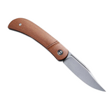 CIVIVI Appalachian Drifter Pocket Knife - Everyday carry pocket knife with a  brown micarta handle and a sharp CPM-S35VN clip point blade.