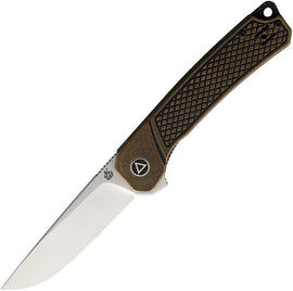 QSP Knife Osprey Linerlock Brass