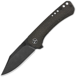 QSP Knife Kestrel Linerlock Brown Mic