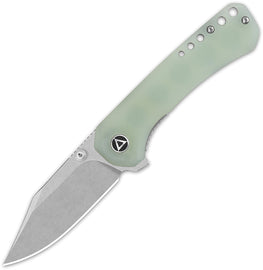 QSP Knife Kestrel Linerlock Jade G10