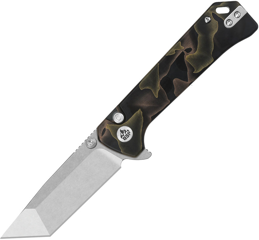 QSP Knife Grebe T Button Lock Noble