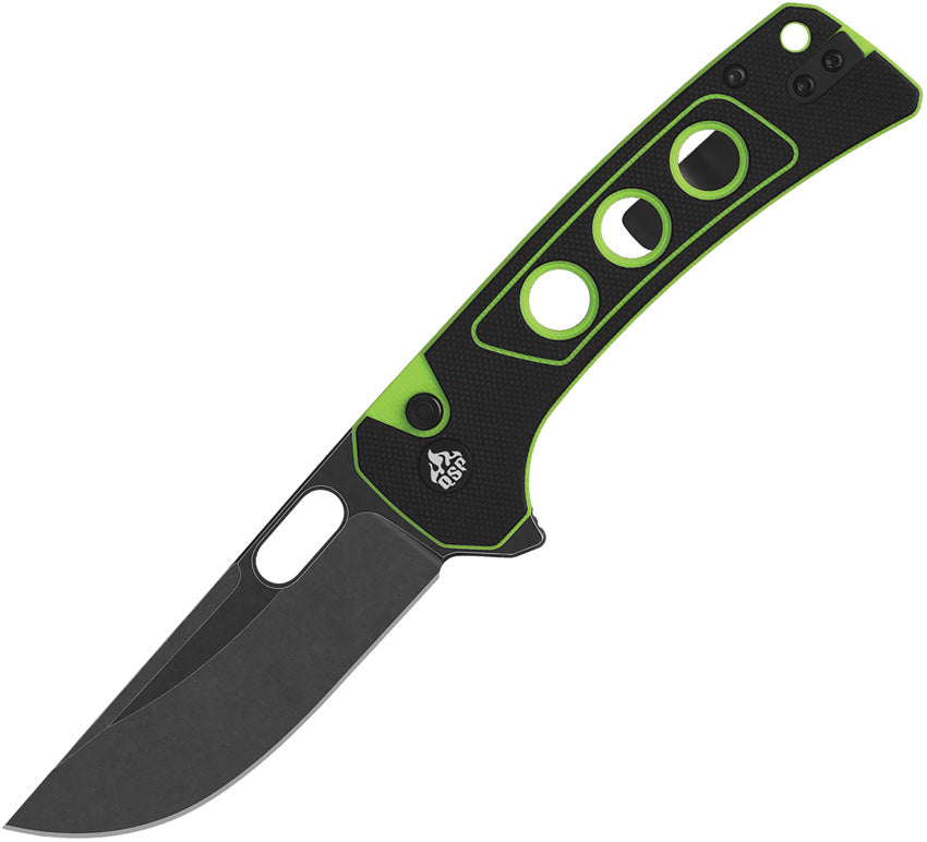 QSP Knife Unicorn Button Lock Neon G10