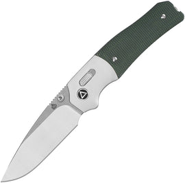 QSP Knife Vault Glyde Lock Green Micarta