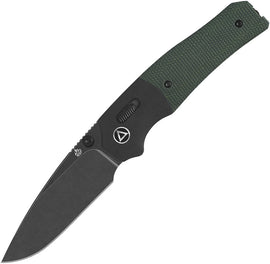 QSP Knife Vault Glyde Lock Green Micarta