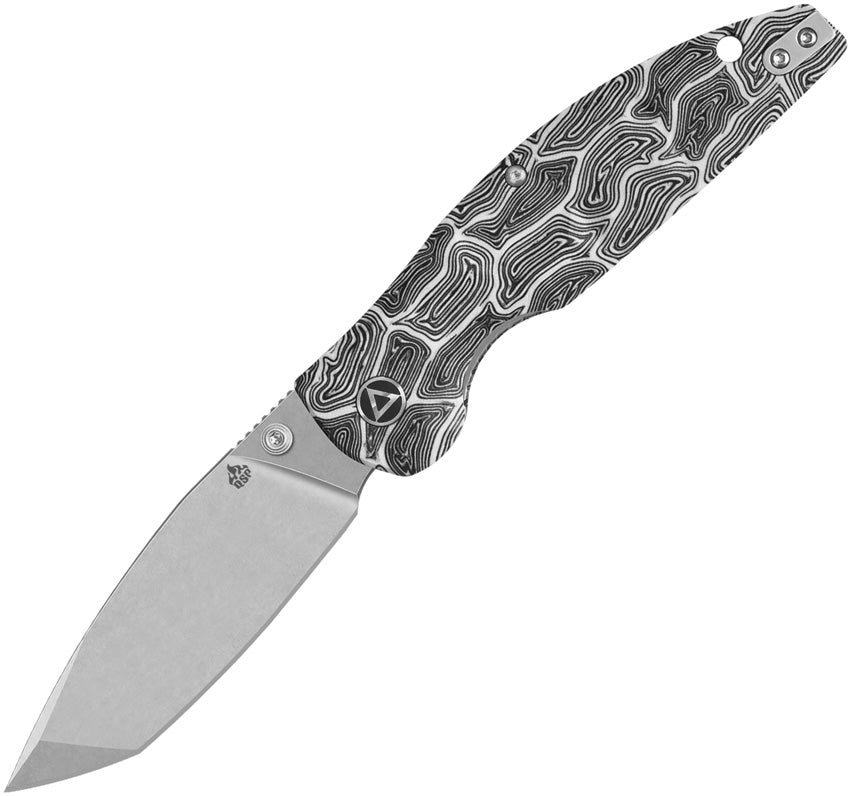 QSP Knife Turtle Punk Linerlock Blk/Wht