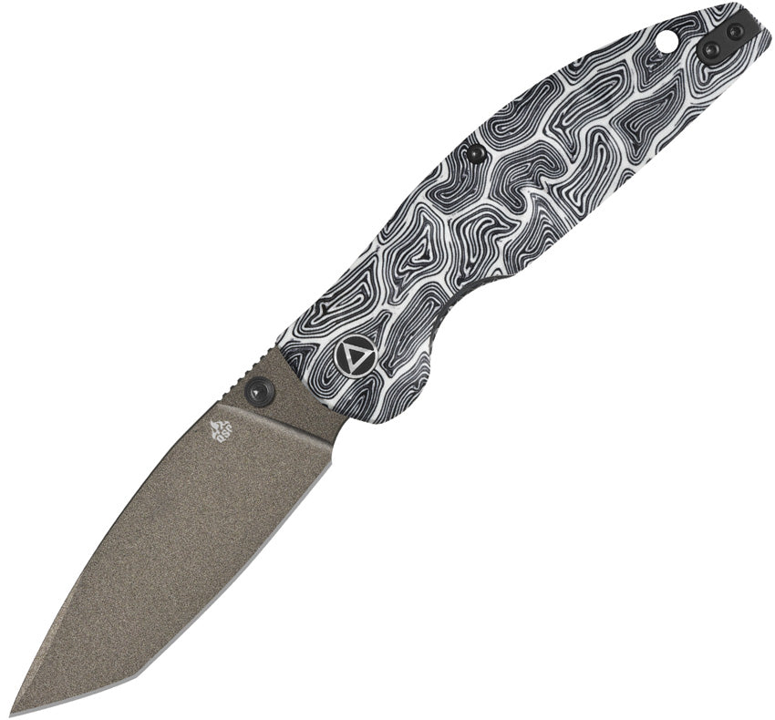 QSP Knife Turtle Punk Linerlock Blk/Wht