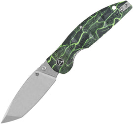 QSP Knife Turtle Punk Linerlock Blk/Grn