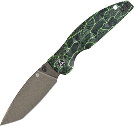 QSP Knife Turtle Punk Linerlock Blk/Grn