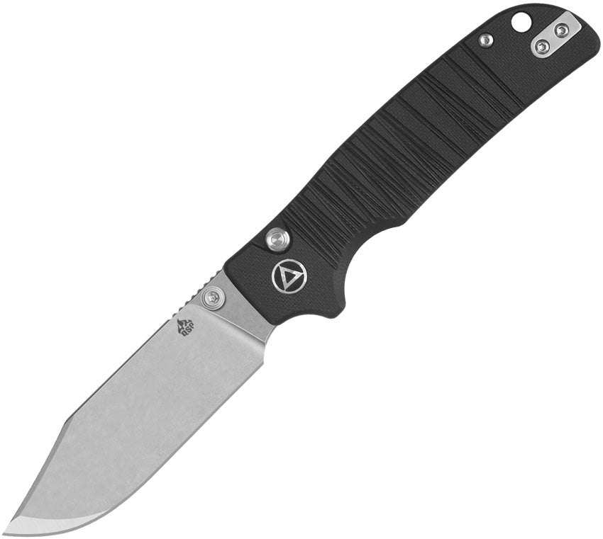 QSP Knife Kali Button Lock Black G10