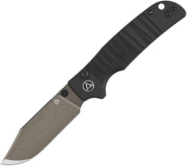 QSP Knife Kali Button Lock Black G10