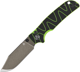 QSP Knife Kali Button Lock Black/neon