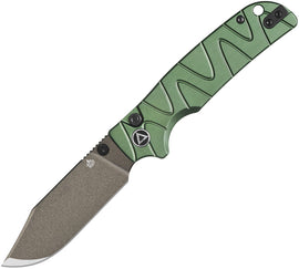 QSP Knife Kali Button Lock Green