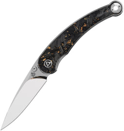 QSP Knife Dolphin Linerlock Gold CF